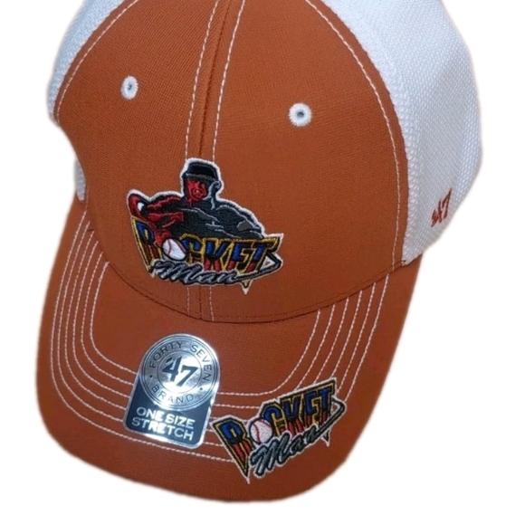 47 Brand Rocket Man Roger Clemens Houston Astros Baseball Cap Hat OS Stretch Nwt - Picture 5 of 13